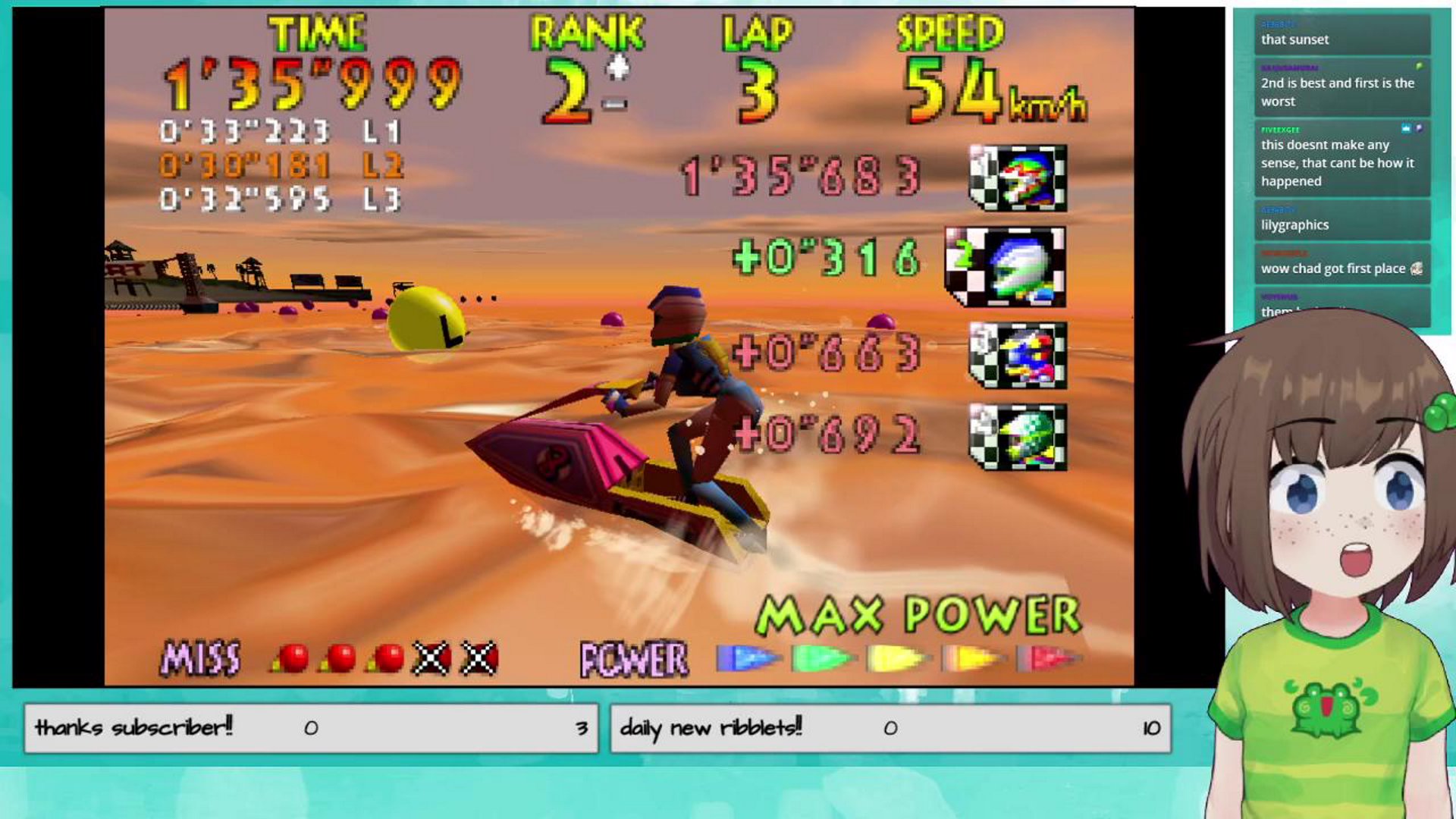 racing waves