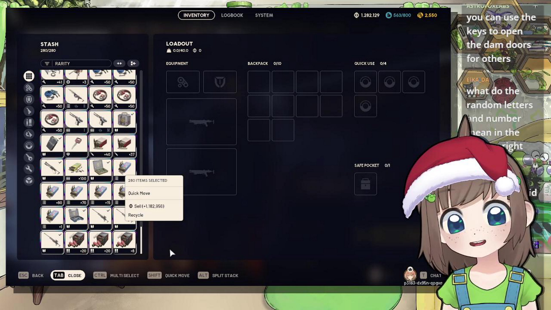 christmas mode + no PVP + no killing + only nice + gifting to other raiders